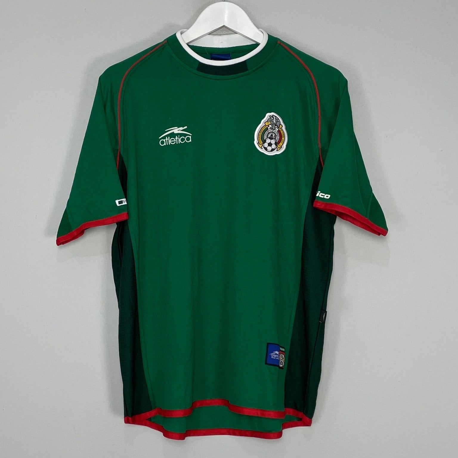 Shop 2001/02 MEXICO HOME SHIRT (M) ATLETICA, classic football shirts, vintage football shirts & retro soccer jerseys at Cult Kits