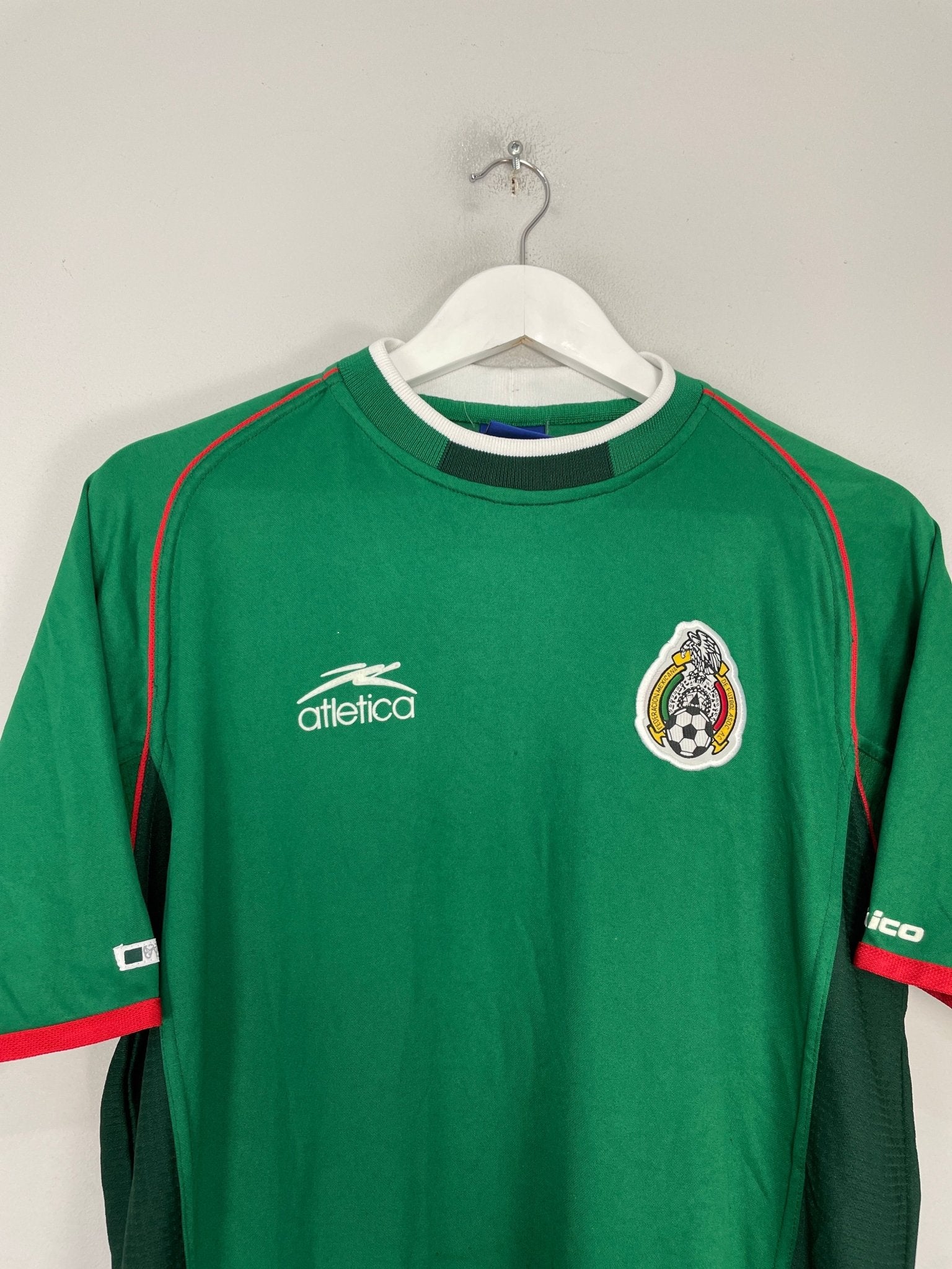 Shop 2001/02 MEXICO HOME SHIRT (M) ATLETICA, classic football shirts, vintage football shirts & retro soccer jerseys at Cult Kits