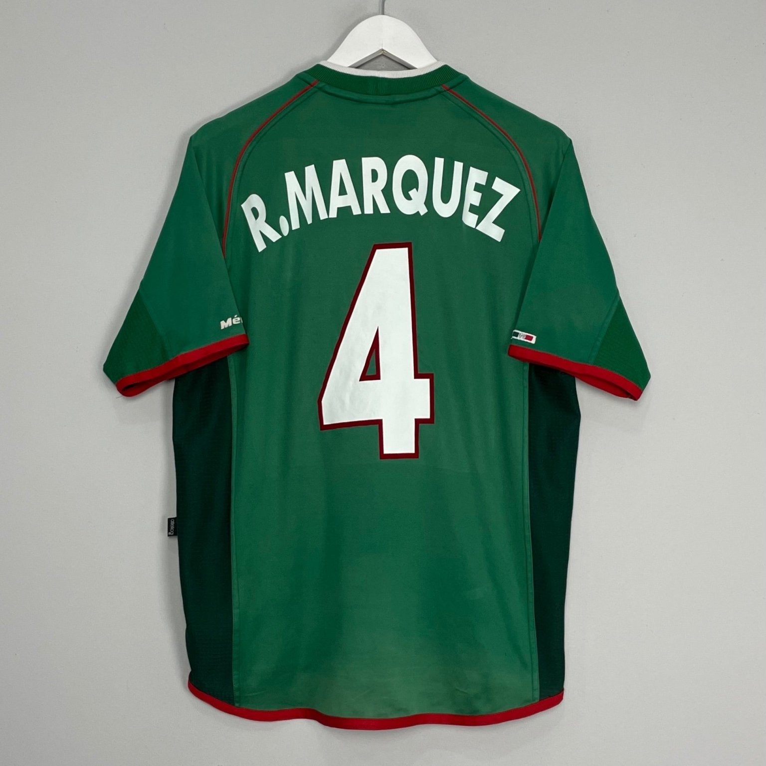 Shop 2001/02 MEXICO MARQUEZ #4 HOME SHIRT (L) ATLETICA, classic football shirts, vintage football shirts & retro soccer jerseys at Cult Kits