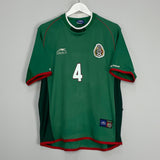 Shop 2001/02 MEXICO MARQUEZ #4 HOME SHIRT (L) ATLETICA, classic football shirts, vintage football shirts & retro soccer jerseys at Cult Kits