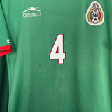 Shop 2001/02 MEXICO MARQUEZ #4 HOME SHIRT (L) ATLETICA, classic football shirts, vintage football shirts & retro soccer jerseys at Cult Kits