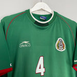 Shop 2001/02 MEXICO MARQUEZ #4 HOME SHIRT (L) ATLETICA, classic football shirts, vintage football shirts & retro soccer jerseys at Cult Kits