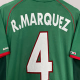 Shop 2001/02 MEXICO MARQUEZ #4 HOME SHIRT (L) ATLETICA, classic football shirts, vintage football shirts & retro soccer jerseys at Cult Kits