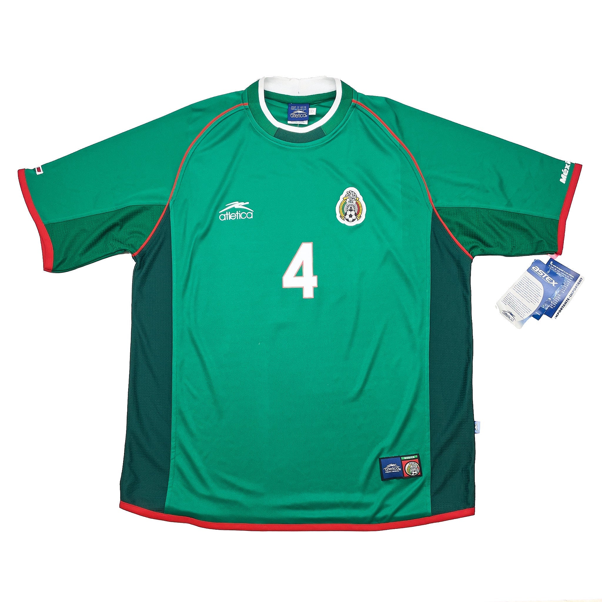 Buy 2001/02 Mexico R.Marquez 4 *Bnwt* Home Shirt (XL) Atletica ~ Free worldwide shipping available ~ Authentic Vintage Football Shirts from Cult Kits