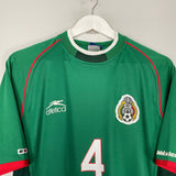 Shop 2001/02 MEXICO R.MARQUEZ #4 HOME SHIRT (XL) ATLETICA, classic football shirts, vintage football shirts & retro soccer jerseys at Cult Kits