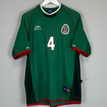 Shop 2001/02 MEXICO R.MARQUEZ #4 HOME SHIRT (XL) ATLETICA, classic football shirts, vintage football shirts & retro soccer jerseys at Cult Kits