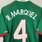 Shop 2001/02 MEXICO R.MARQUEZ #4 HOME SHIRT (XL) ATLETICA, classic football shirts, vintage football shirts & retro soccer jerseys at Cult Kits
