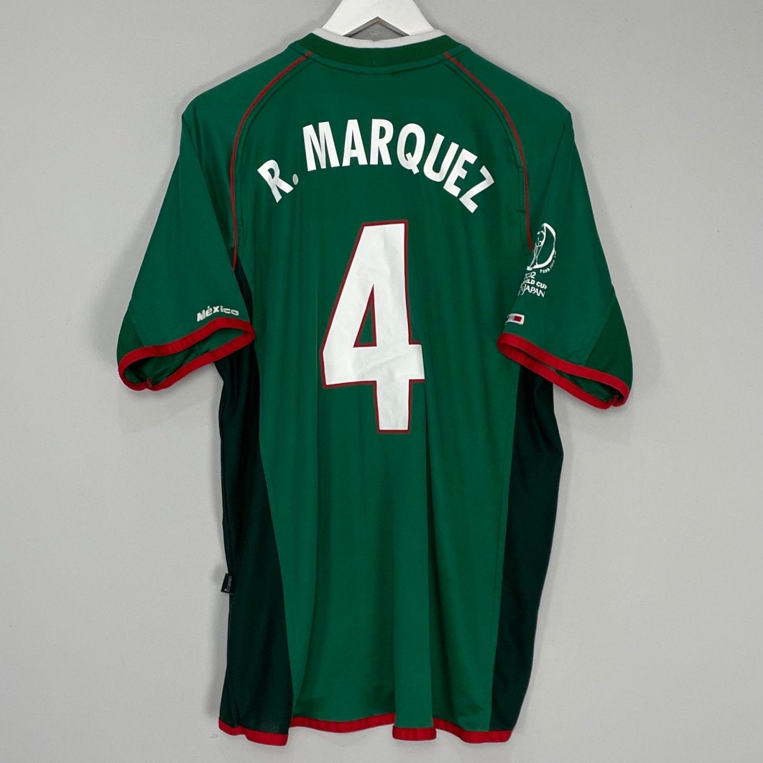 Shop 2001/02 MEXICO R.MARQUEZ #4 HOME SHIRT (XXL) ATLETICA, classic football shirts, vintage football shirts & retro soccer jerseys at Cult Kits