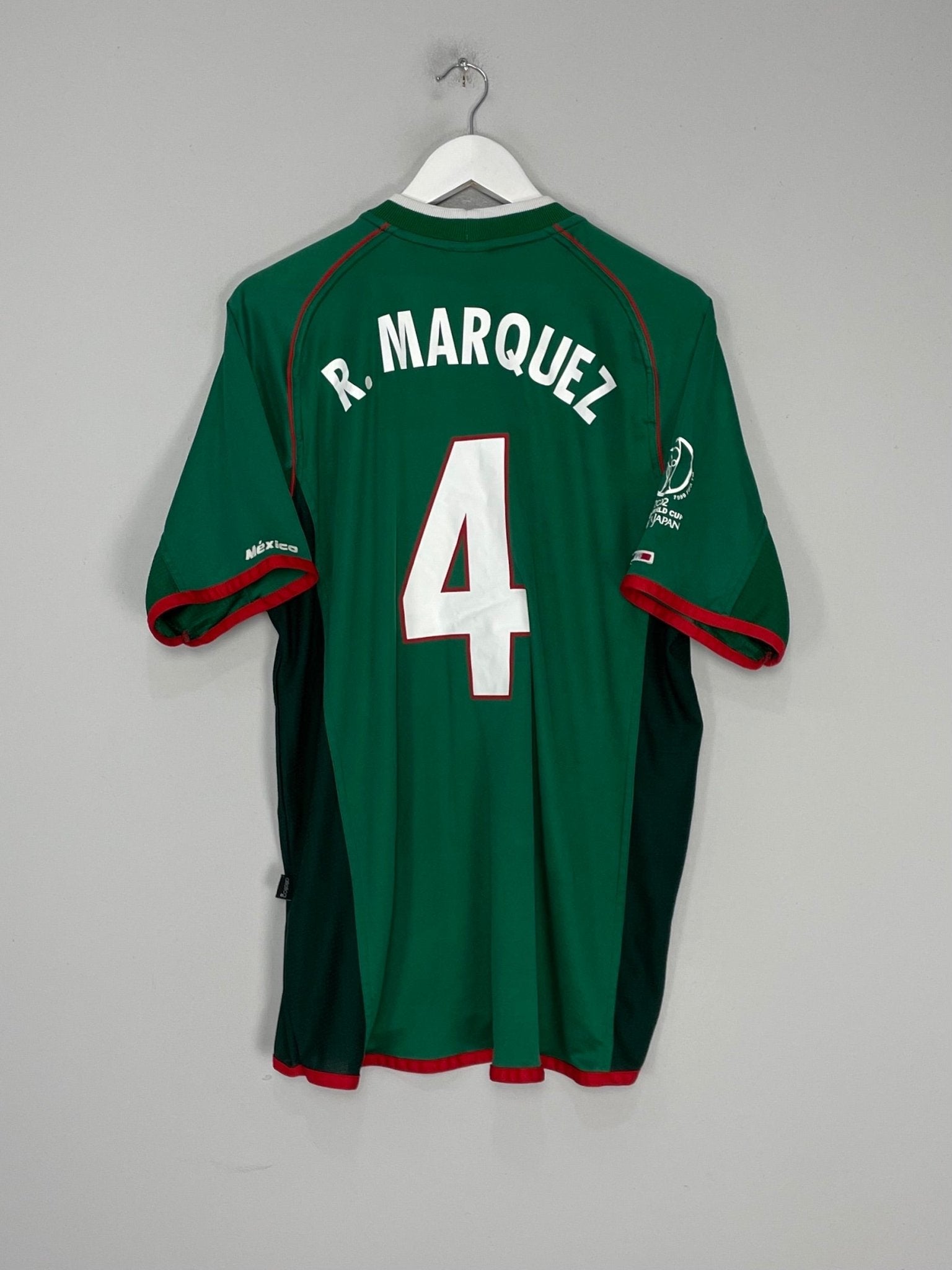 Shop 2001/02 MEXICO R.MARQUEZ #4 HOME SHIRT (XXL) ATLETICA, classic football shirts, vintage football shirts & retro soccer jerseys at Cult Kits