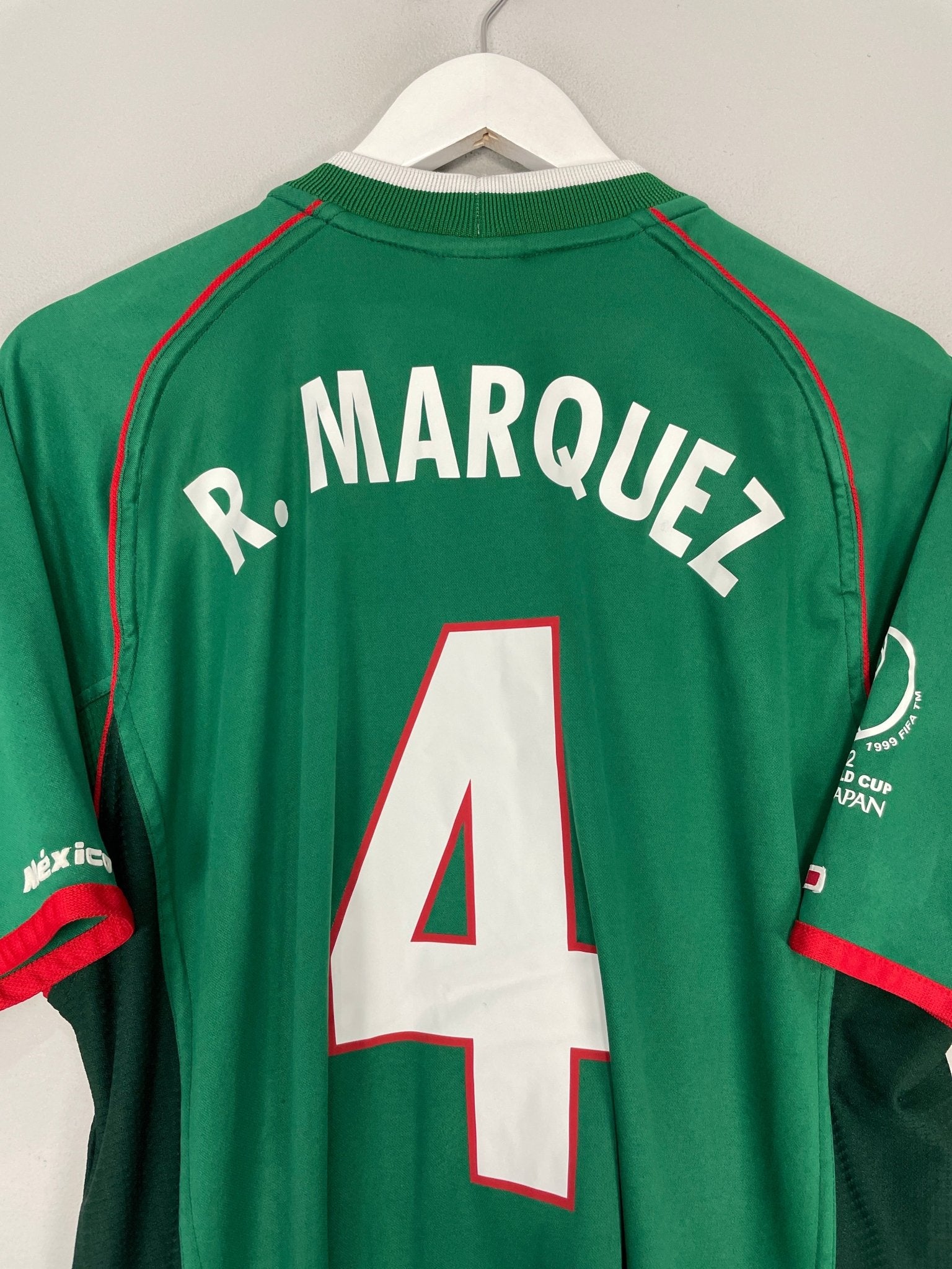 Shop 2001/02 MEXICO R.MARQUEZ #4 HOME SHIRT (XXL) ATLETICA, classic football shirts, vintage football shirts & retro soccer jerseys at Cult Kits
