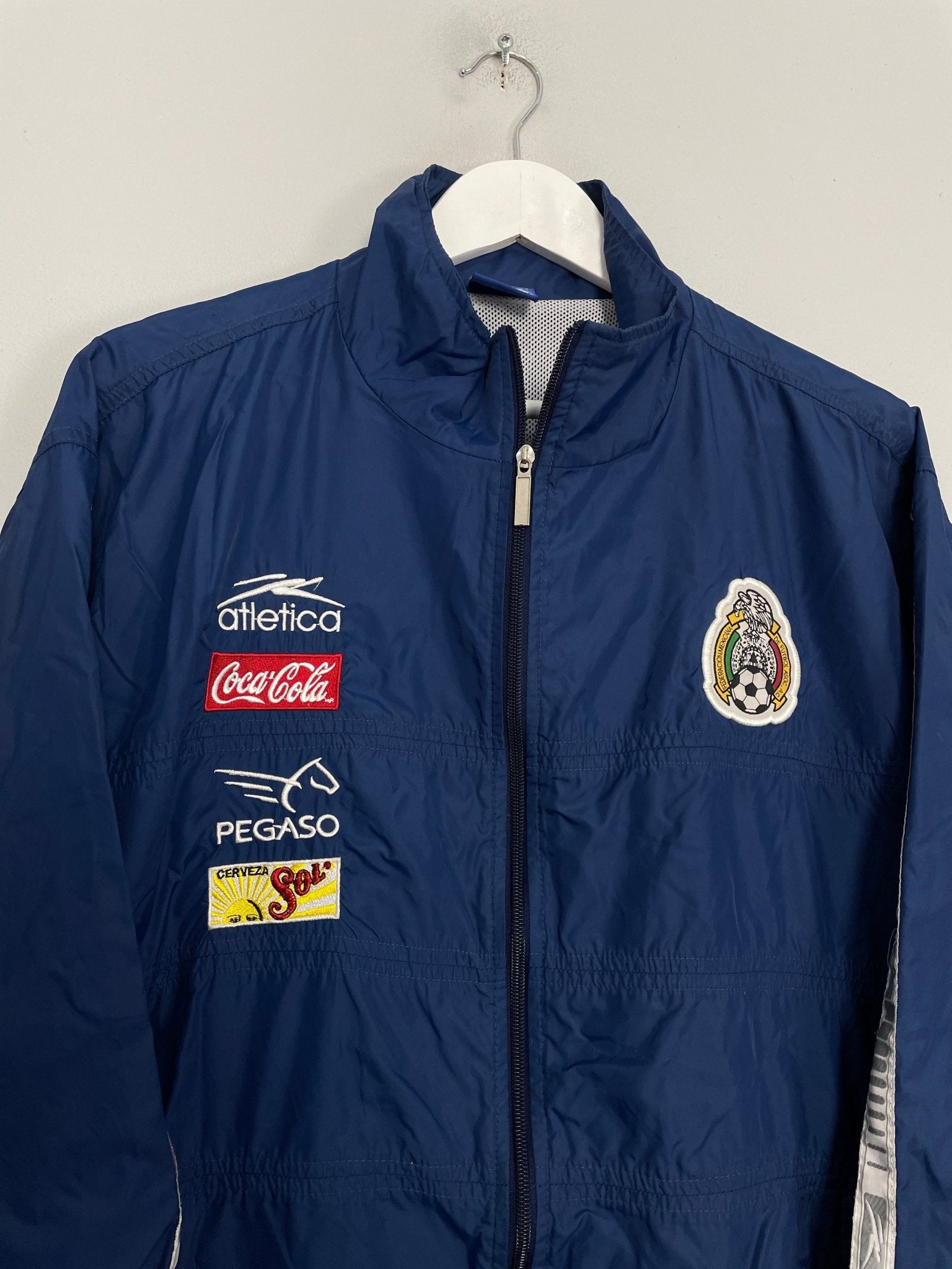 Shop 2001/02 MEXICO TRACK JACKET (L) ATLETICA, classic football shirts, vintage football shirts & retro soccer jerseys at Cult Kits
