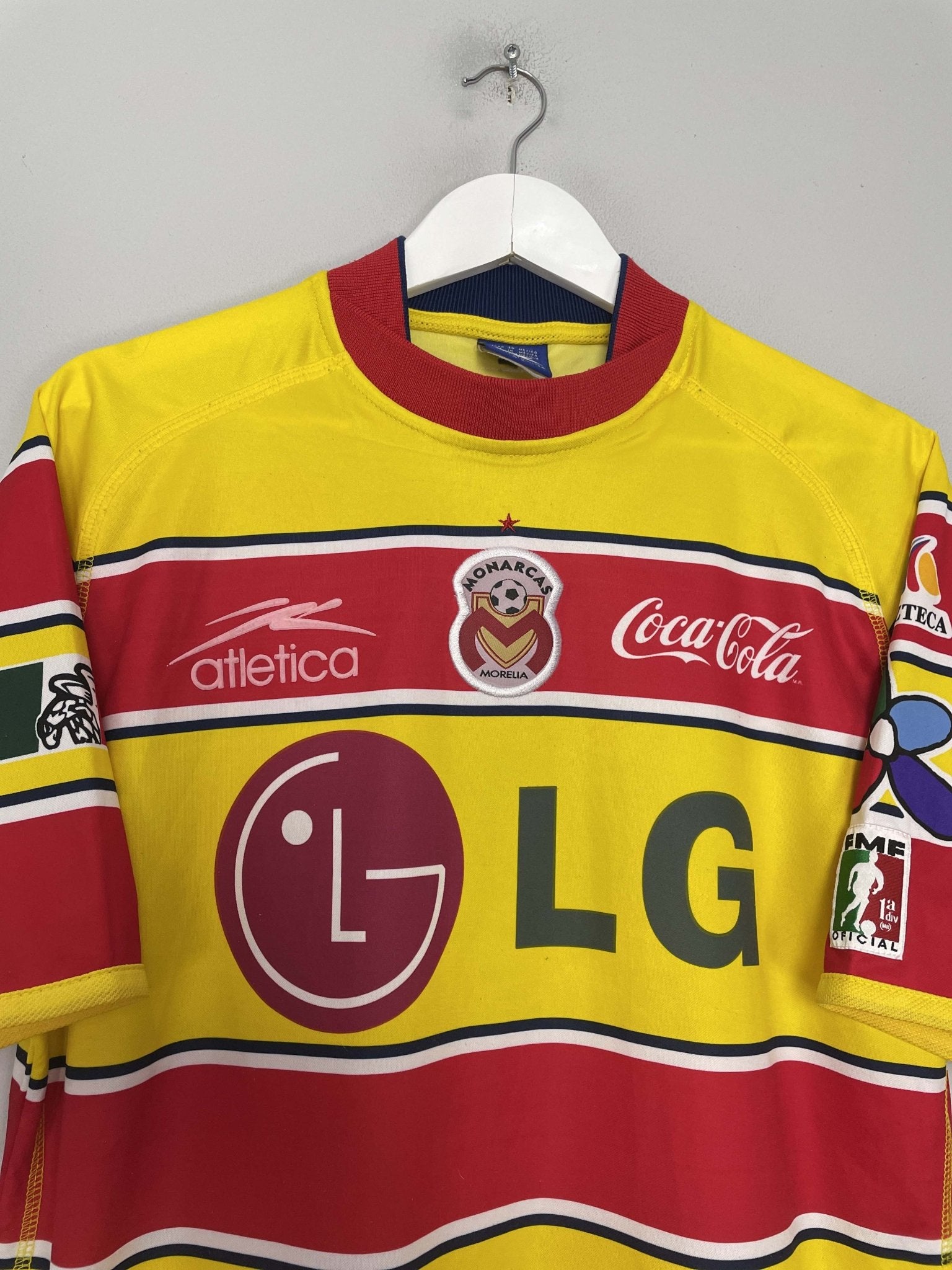 Shop 2001/02 MONARCAS MORELIA #2 HOME SHIRT (L) ATLETICA, classic football shirts, vintage football shirts & retro soccer jerseys at Cult Kits