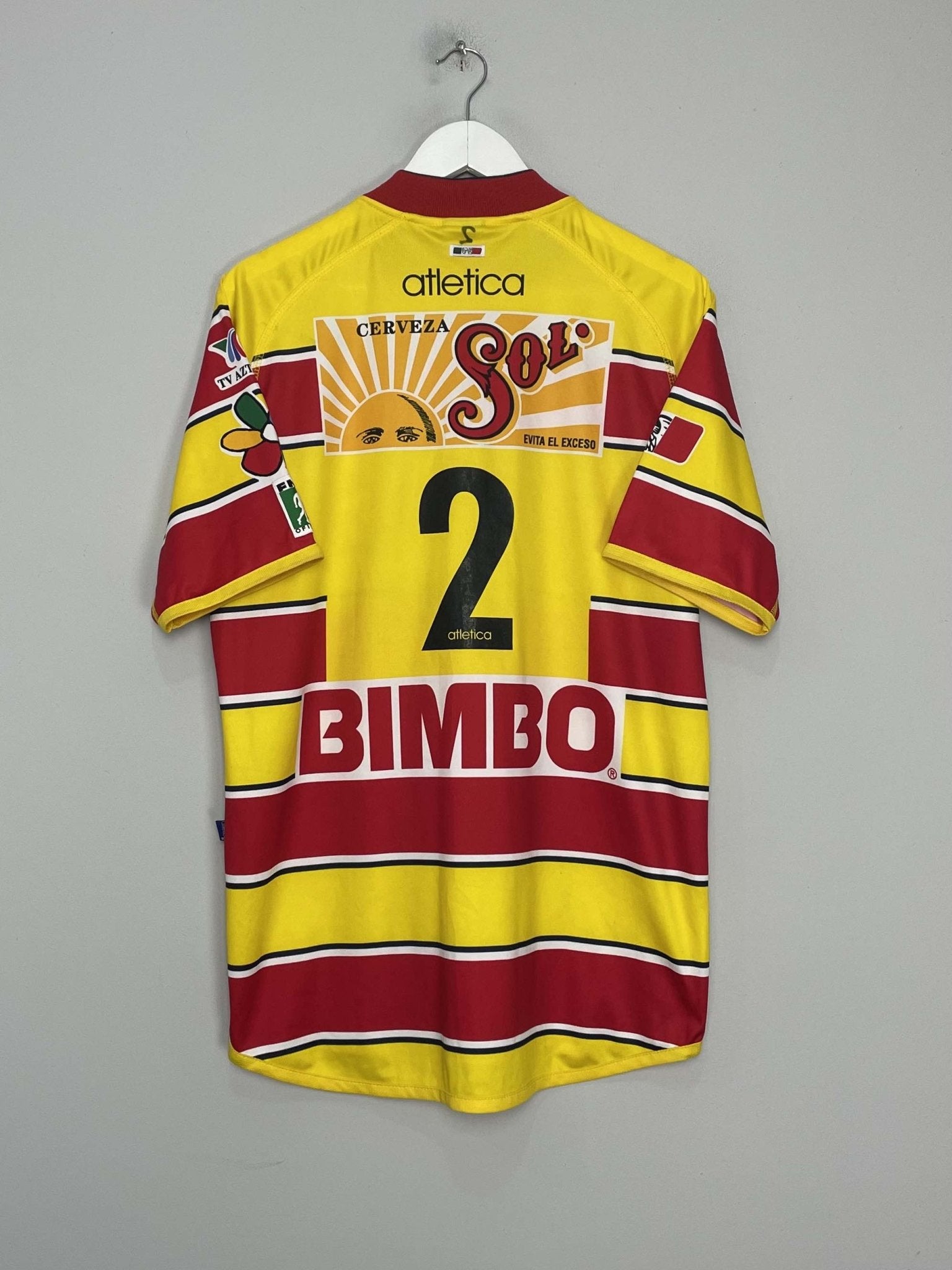 Shop 2001/02 MONARCAS MORELIA #2 HOME SHIRT (L) ATLETICA, classic football shirts, vintage football shirts & retro soccer jerseys at Cult Kits