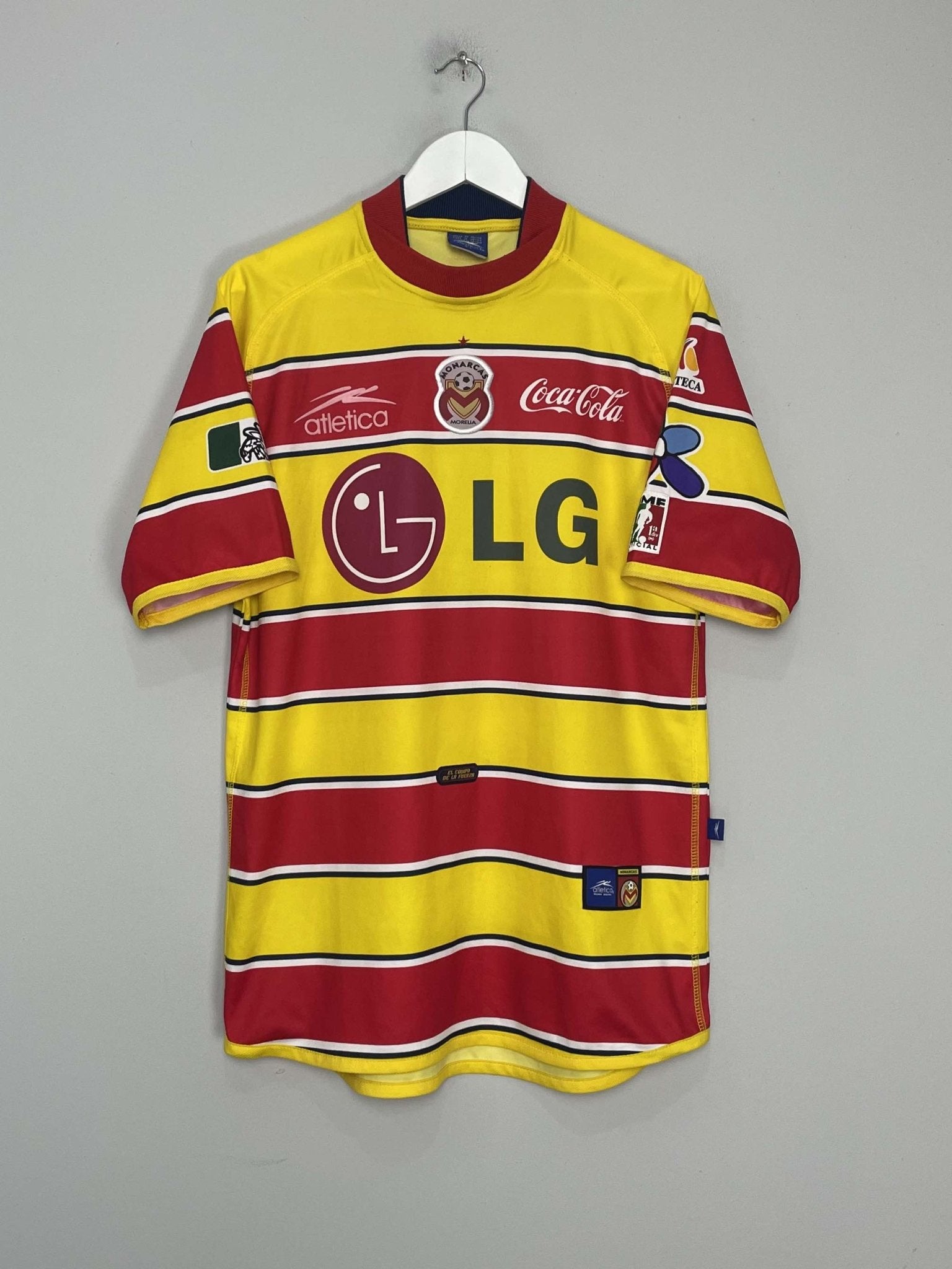 Shop 2001/02 MONARCAS MORELIA #2 HOME SHIRT (L) ATLETICA, classic football shirts, vintage football shirts & retro soccer jerseys at Cult Kits