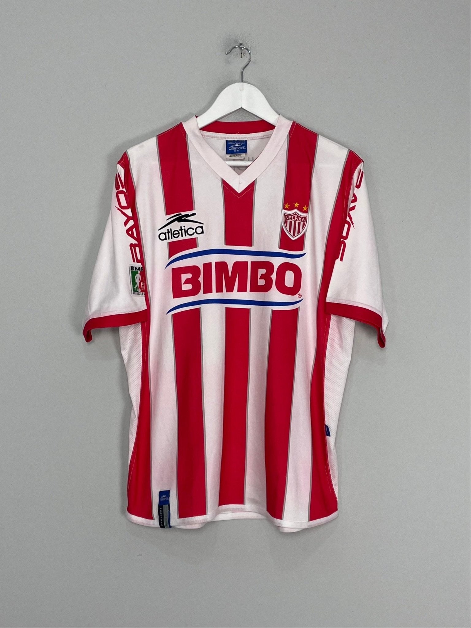 Shop 2001/02 NECAXA HOME SHIRT (M) ATLETICA, classic football shirts, vintage football shirts & retro soccer jerseys at Cult Kits