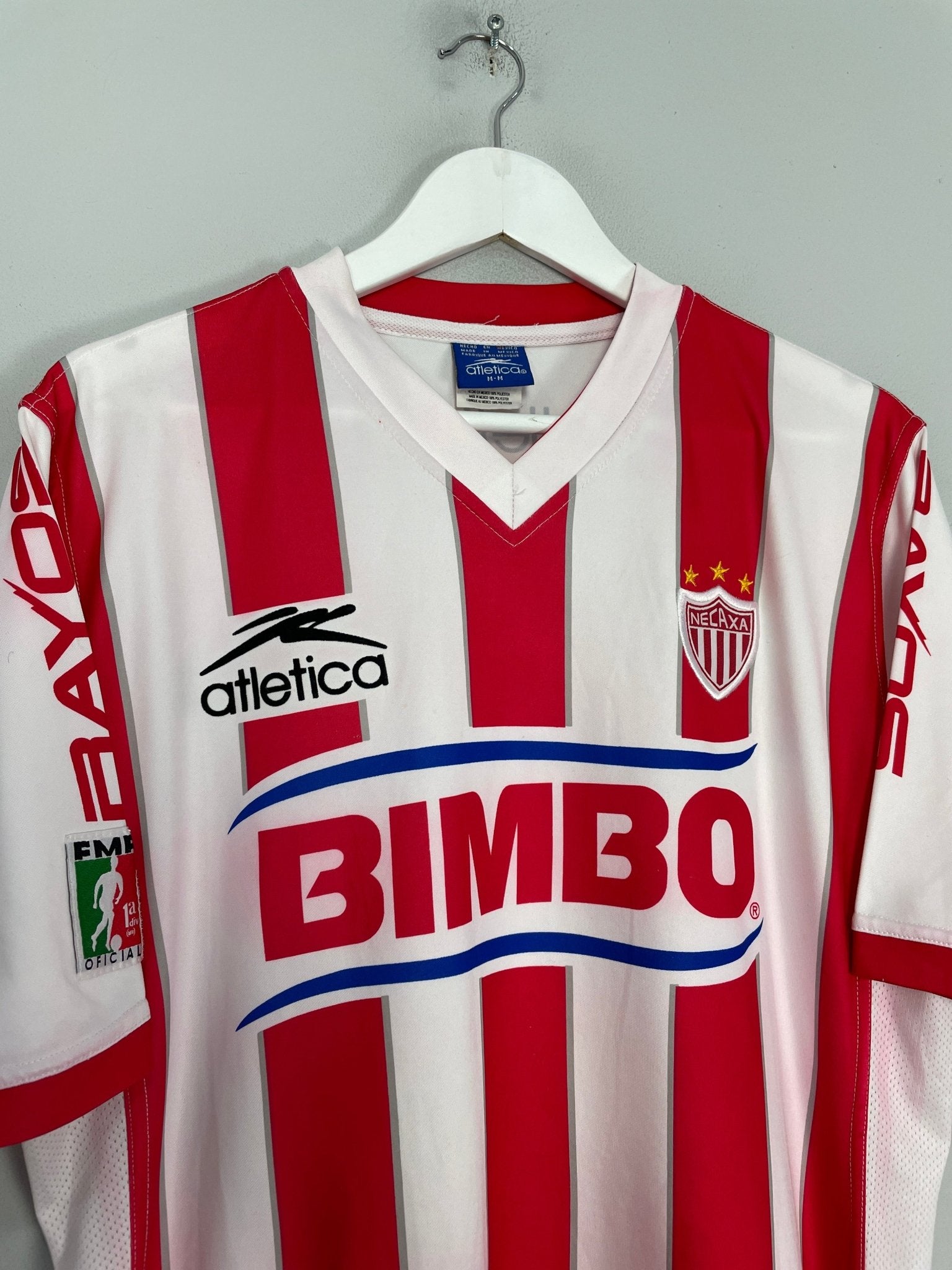 Shop 2001/02 NECAXA HOME SHIRT (M) ATLETICA, classic football shirts, vintage football shirts & retro soccer jerseys at Cult Kits