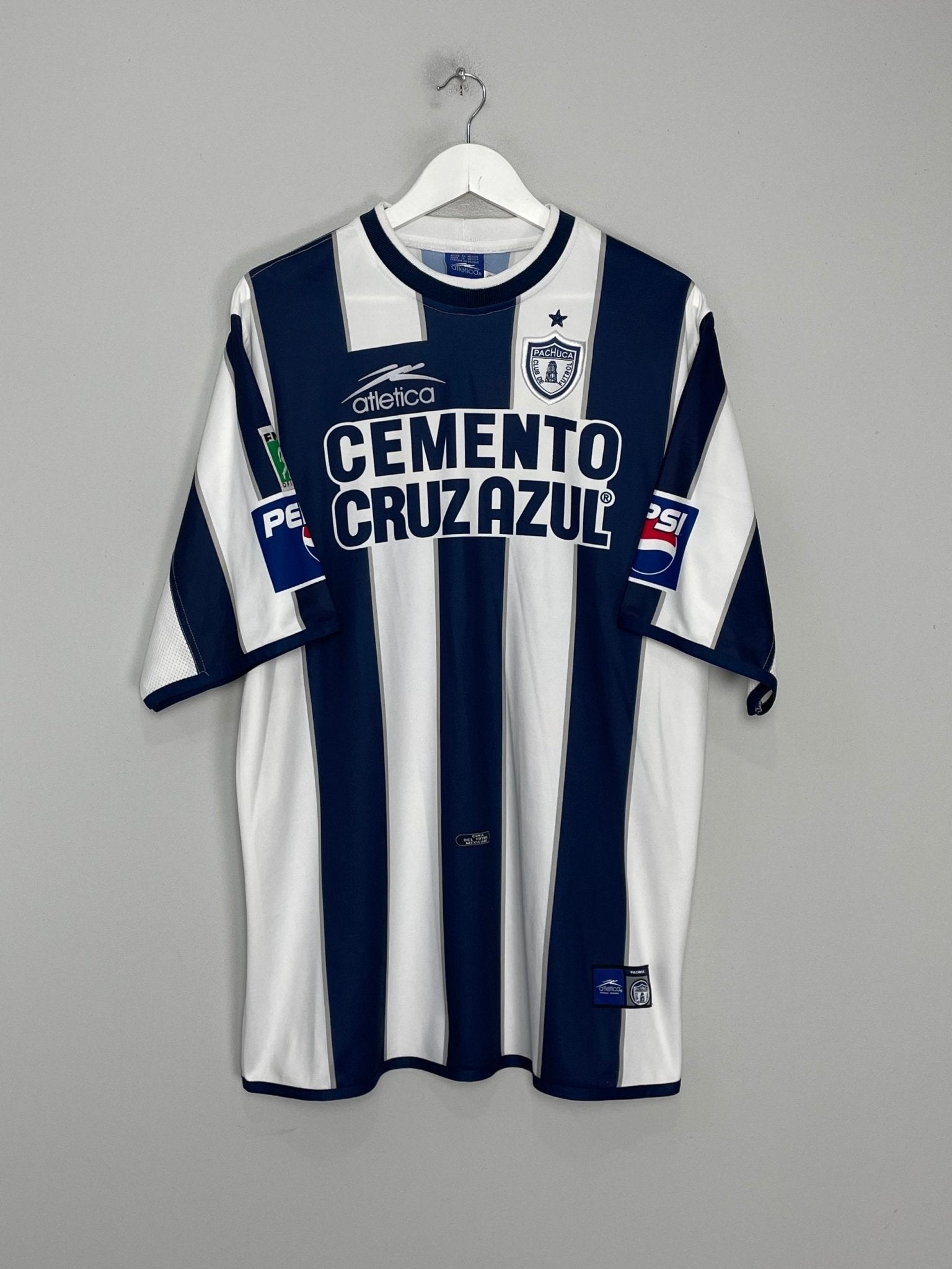 Shop 2001/02 PACHUCA HOME SHIRT (XXL) ATLETICA, classic football shirts, vintage football shirts & retro soccer jerseys at Cult Kits