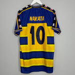 Shop 2001/02 PARMA NAKATA #10 HOME SHIRT (XL) CHAMPION, classic football shirts, vintage football shirts & retro soccer jerseys at Cult Kits