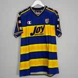 Shop 2001/02 PARMA NAKATA #10 HOME SHIRT (XL) CHAMPION, classic football shirts, vintage football shirts & retro soccer jerseys at Cult Kits
