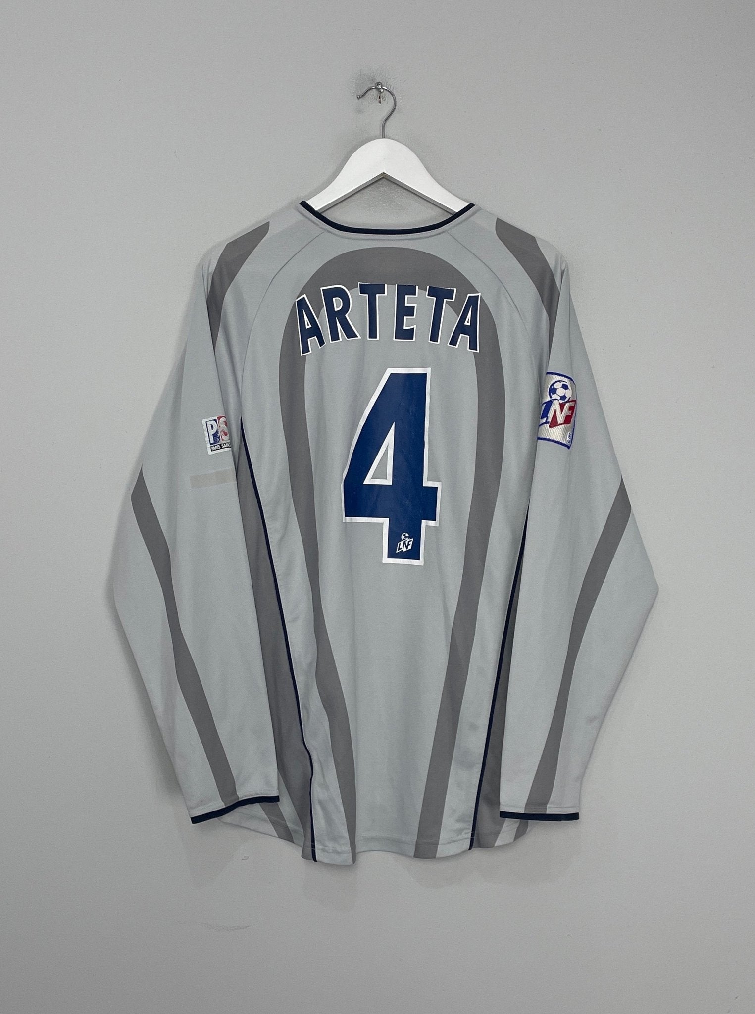 Shop 2001/02 PSG ARTETA #4 L/S AWAY SHIRT (L) NIKE, classic football shirts, vintage football shirts & retro soccer jerseys at Cult Kits