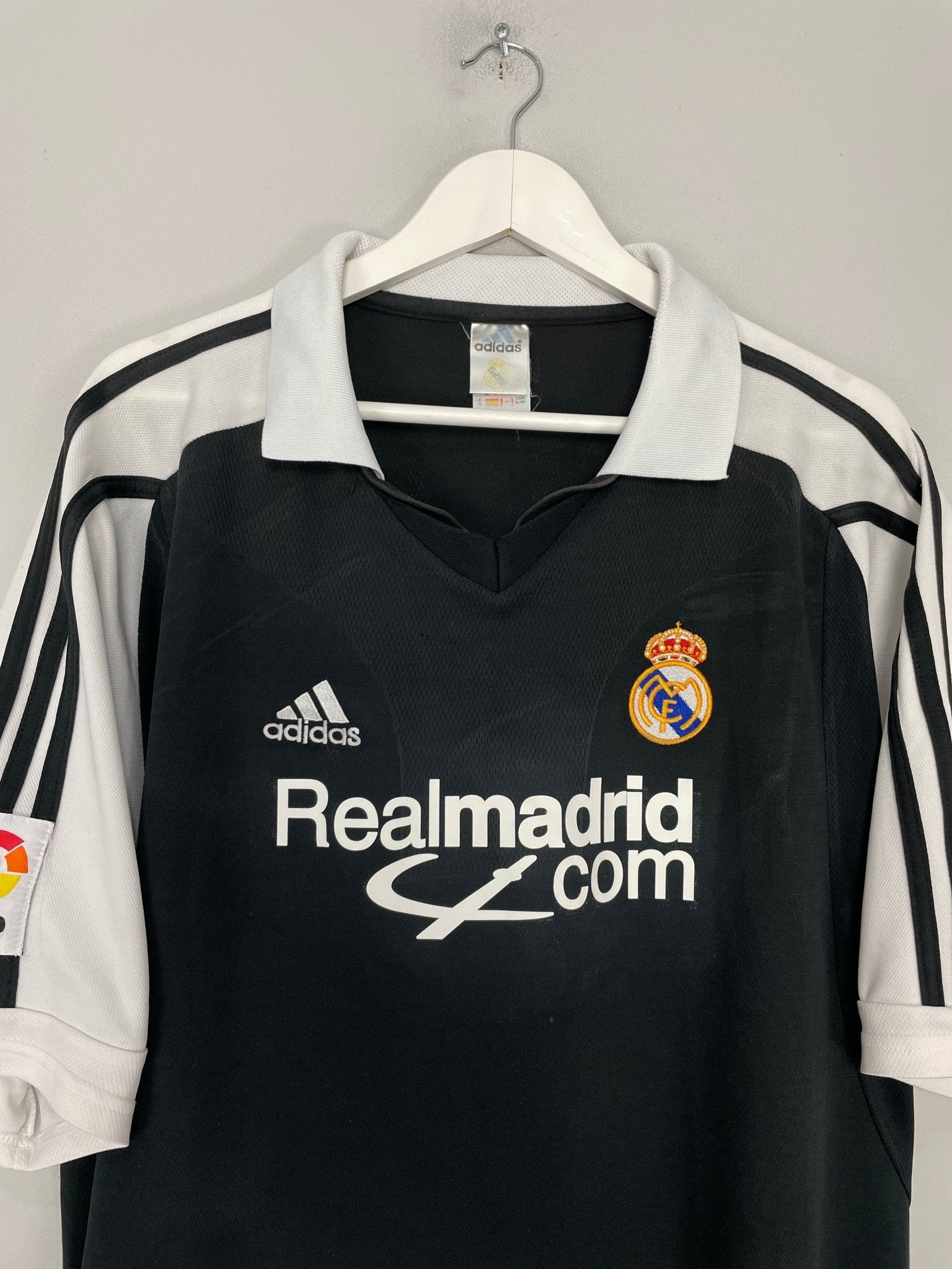 Shop 2001/02 REAL MADRID FIGO #10 AWAY SHIRT (XL) ADIDAS, classic football shirts, vintage football shirts & retro soccer jerseys at Cult Kits