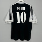 Shop 2001/02 REAL MADRID FIGO #10 AWAY SHIRT (XL) ADIDAS, classic football shirts, vintage football shirts & retro soccer jerseys at Cult Kits
