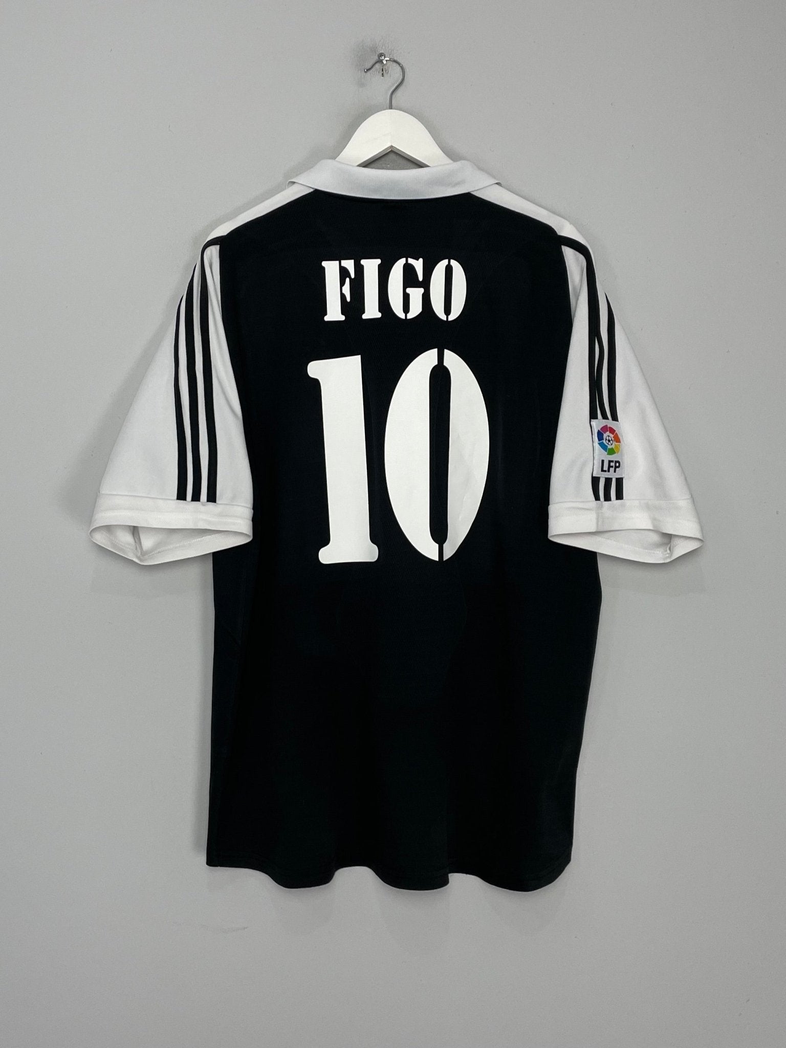 Shop 2001/02 REAL MADRID FIGO #10 AWAY SHIRT (XL) ADIDAS, classic football shirts, vintage football shirts & retro soccer jerseys at Cult Kits
