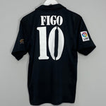 Shop 2001/02 REAL MADRID FIGO #10 *CENTENARY* AWAY SHIRT (S) ADIDAS, classic football shirts, vintage football shirts & retro soccer jerseys at Cult Kits