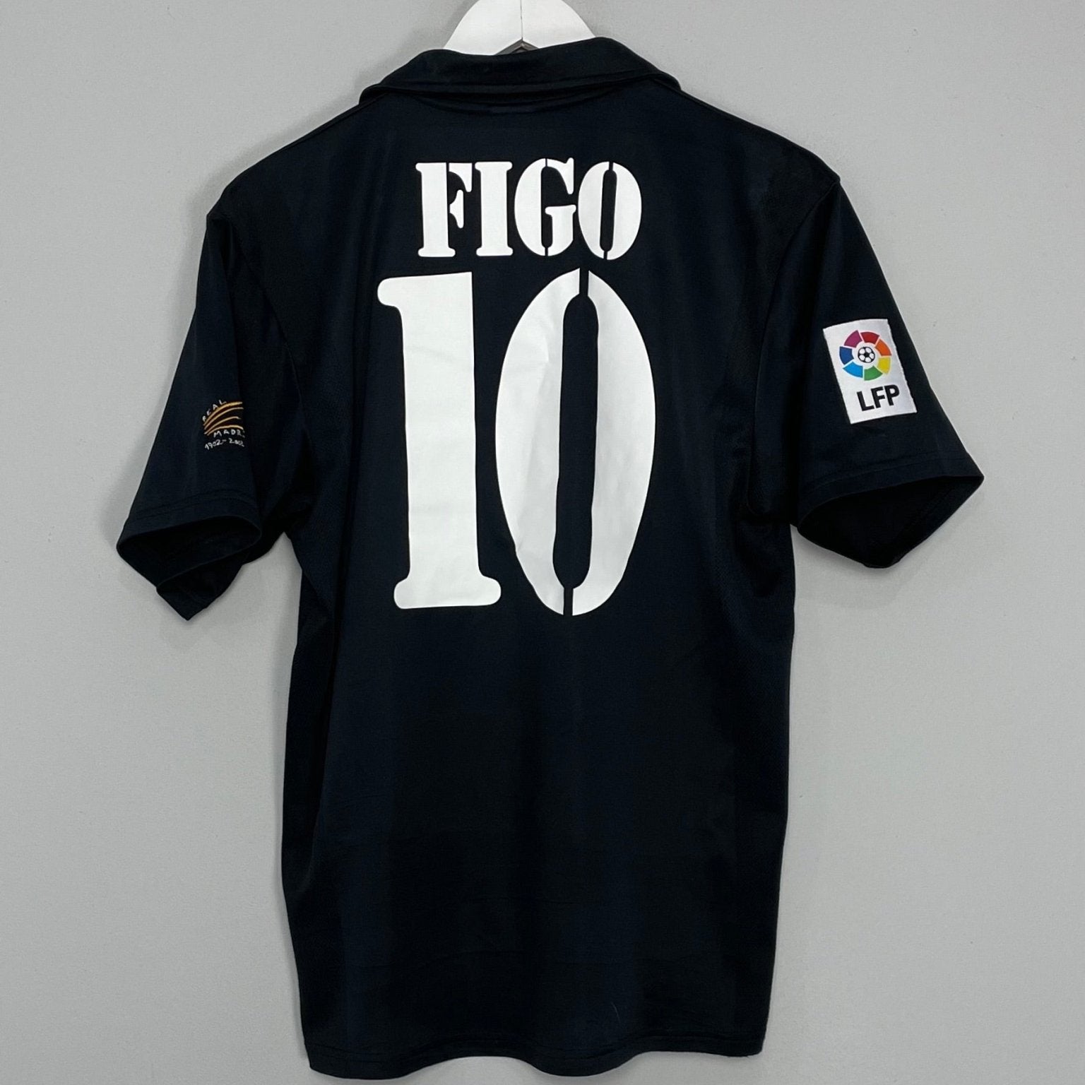 Shop 2001/02 REAL MADRID FIGO #10 *CENTENARY* AWAY SHIRT (S) ADIDAS, classic football shirts, vintage football shirts & retro soccer jerseys at Cult Kits