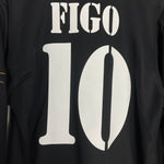 Shop 2001/02 REAL MADRID FIGO #10 L/S CENTENARY AWAY SHIRT (L) ADIDAS, classic football shirts, vintage football shirts & retro soccer jerseys at Cult Kits
