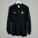 Shop 2001/02 REAL MADRID FIGO #10 L/S CENTENARY AWAY SHIRT (L) ADIDAS, classic football shirts, vintage football shirts & retro soccer jerseys at Cult Kits