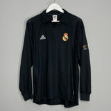 Shop 2001/02 REAL MADRID FIGO #10 L/S CENTENARY AWAY SHIRT (L) ADIDAS, classic football shirts, vintage football shirts & retro soccer jerseys at Cult Kits