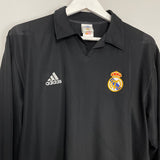 Shop 2001/02 REAL MADRID FIGO #10 L/S CENTENARY AWAY SHIRT (L) ADIDAS, classic football shirts, vintage football shirts & retro soccer jerseys at Cult Kits