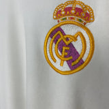Shop 2001/02 REAL MADRID HIERRO #4 C/L HOME SHIRT (M) ADIDAS, classic football shirts, vintage football shirts & retro soccer jerseys at Cult Kits