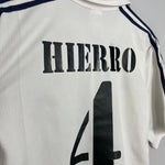 Shop 2001/02 REAL MADRID HIERRO #4 C/L HOME SHIRT (M) ADIDAS, classic football shirts, vintage football shirts & retro soccer jerseys at Cult Kits