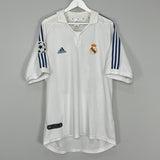Shop 2001/02 REAL MADRID PAVON #31 *MATCH ISSUE* C/L HOME SHIRT (L) ADIDAS, classic football shirts, vintage football shirts & retro soccer jerseys at Cult Kits