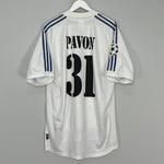 Shop 2001/02 REAL MADRID PAVON #31 *MATCH ISSUE* C/L HOME SHIRT (L) ADIDAS, classic football shirts, vintage football shirts & retro soccer jerseys at Cult Kits