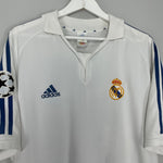 Shop 2001/02 REAL MADRID PAVON #31 *MATCH ISSUE* C/L HOME SHIRT (L) ADIDAS, classic football shirts, vintage football shirts & retro soccer jerseys at Cult Kits