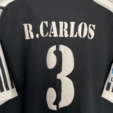 Shop 2001/02 REAL MADRID R.CARLOS #3 AWAY SHIRT (L) ADIDAS, classic football shirts, vintage football shirts & retro soccer jerseys at Cult Kits