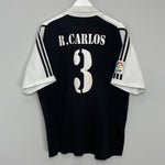 Shop 2001/02 REAL MADRID R.CARLOS #3 AWAY SHIRT (L) ADIDAS, classic football shirts, vintage football shirts & retro soccer jerseys at Cult Kits
