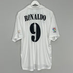 Shop 2001/02 REAL MADRID RONALDO #9 HOME SHIRT (XL) ADIDAS, classic football shirts, vintage football shirts & retro soccer jerseys at Cult Kits