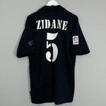 Shop 2001/02 REAL MADRID ZIDANE #5 AWAY SHIRT (M) ADIDAS, classic football shirts, vintage football shirts & retro soccer jerseys at Cult Kits