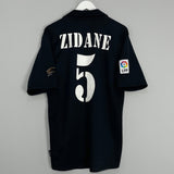 Shop 2001/02 REAL MADRID ZIDANE #5 AWAY SHIRT (M) ADIDAS, classic football shirts, vintage football shirts & retro soccer jerseys at Cult Kits
