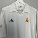 Shop 2001/02 REAL MADRID ZIDANE #5 *CENTENARY* HOME SHIRT (L) ADIDAS, classic football shirts, vintage football shirts & retro soccer jerseys at Cult Kits