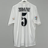Shop 2001/02 REAL MADRID ZIDANE #5 *CENTENARY* HOME SHIRT (L) ADIDAS, classic football shirts, vintage football shirts & retro soccer jerseys at Cult Kits