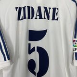Shop 2001/02 REAL MADRID ZIDANE #5 HOME SHIRT (L) ADIDAS, classic football shirts, vintage football shirts & retro soccer jerseys at Cult Kits