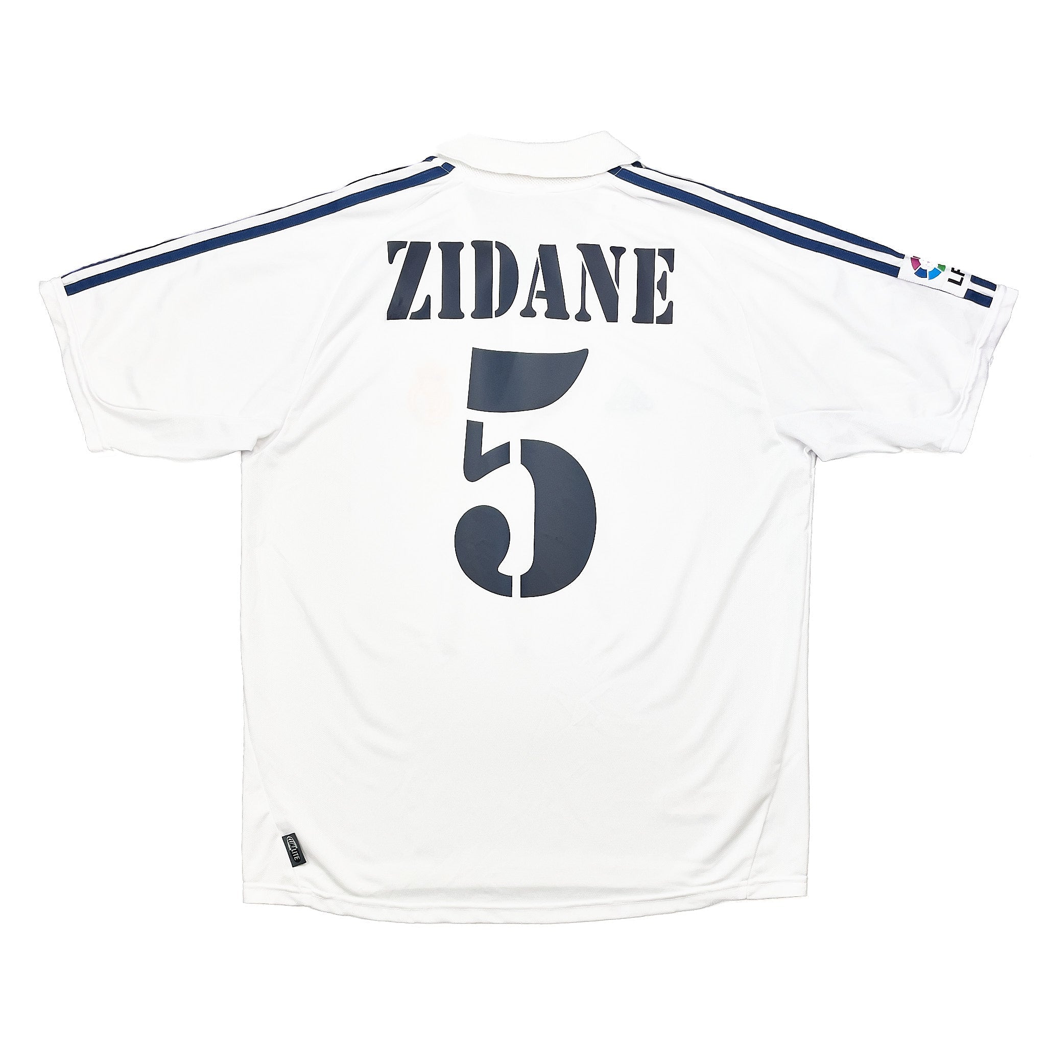 Buy 2001/02 Real Madrid Zidane 5 Home Shirt (L) Adidas ~ Free worldwide shipping available ~ Authentic Vintage Football Shirts from Cult Kits