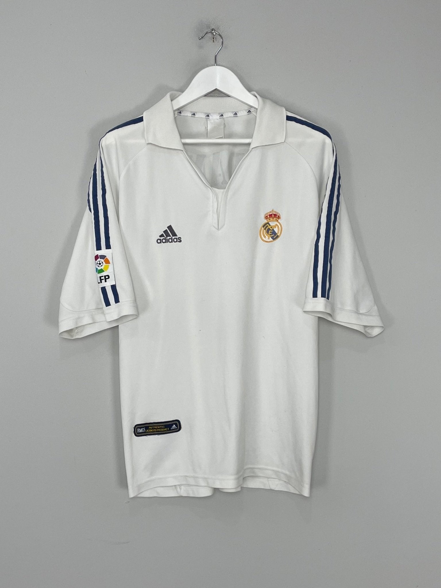 Shop 2001/02 REAL MADRID ZIDANE #5 HOME SHIRT (L) ADIDAS, classic football shirts, vintage football shirts & retro soccer jerseys at Cult Kits
