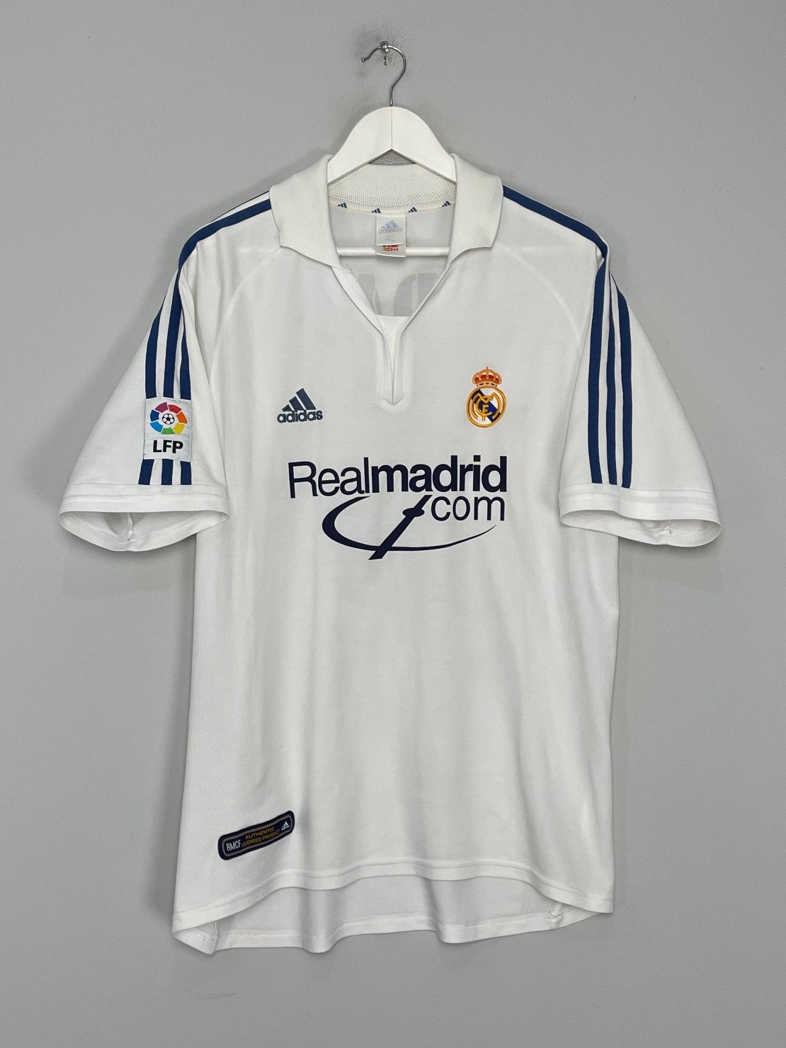 Shop 2001/02 REAL MADRID ZIDANE #5 HOME SHIRT (L) ADIDAS, classic football shirts, vintage football shirts & retro soccer jerseys at Cult Kits