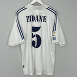Shop 2001/02 REAL MADRID ZIDANE #5 HOME SHIRT (L) ADIDAS, classic football shirts, vintage football shirts & retro soccer jerseys at Cult Kits